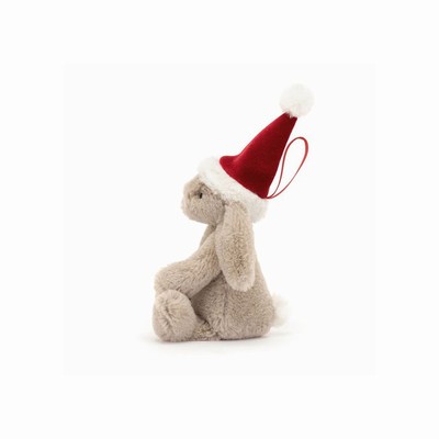 Jellycat Bashful Christmas Bunny Decoration USA | 94385WXZF